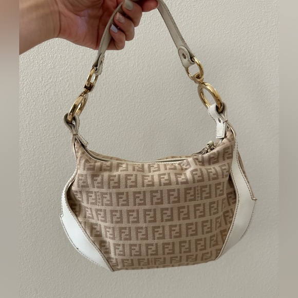 SOLD Fendi hobo shoulder bag Leather/Canvas - Picture 5 of 10